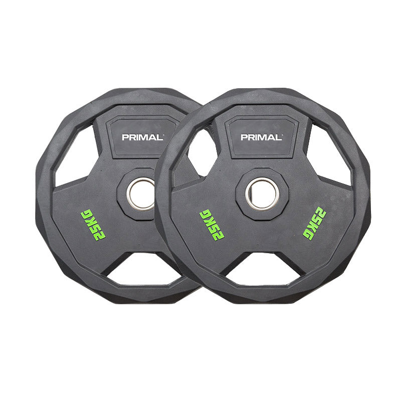 Primal Pro Series Rubber Olympic Disc with Stainless Steel Ring (Pairs)