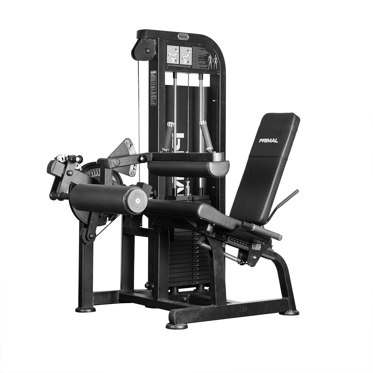 Primal Performance Series 125kg Pin-Select Dual - Seated Leg Ext/Leg Curl